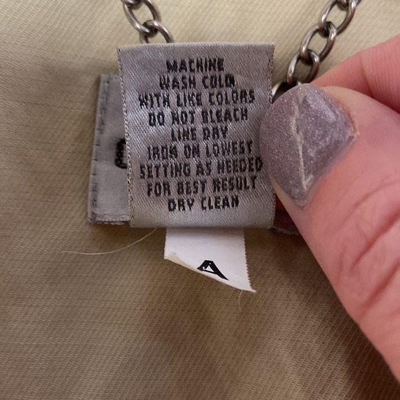 Chicos Cotton Metallic Blend Long Sleeve Field Jacket Utility Coat - Picture 9 of 16